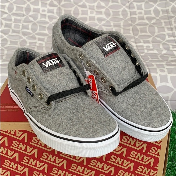 Vans Shoes - VANS ATWOOD PLAID GREY/RED WMNS